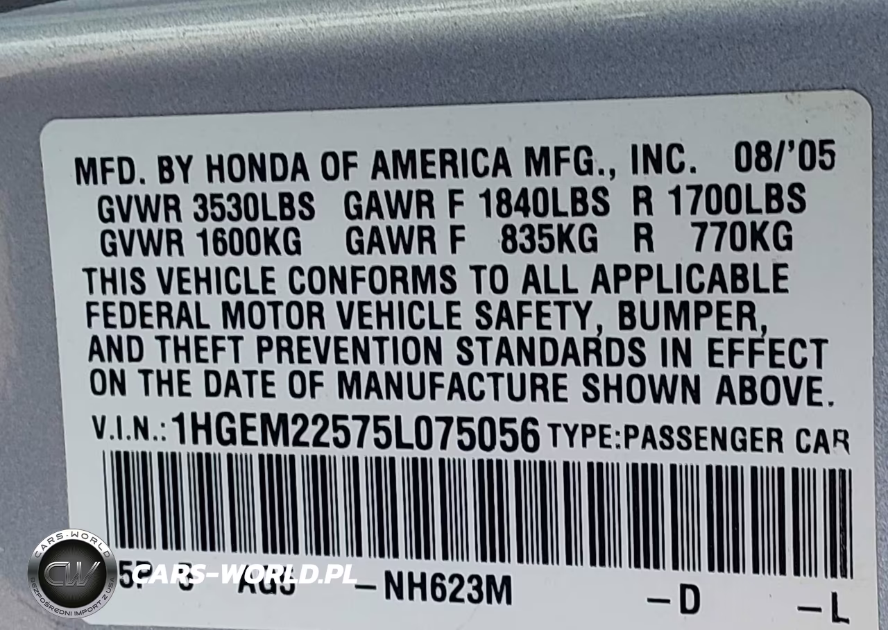 2005 Honda Civic Lx VIN:1HGEM22575L075056 - 9