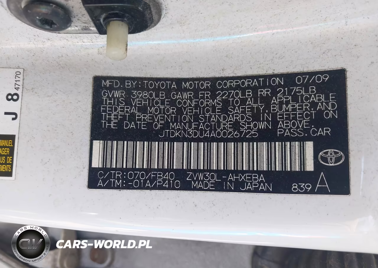 2010 Toyota Prius Ii VIN:JTDKN3DU4A0026725 - 9