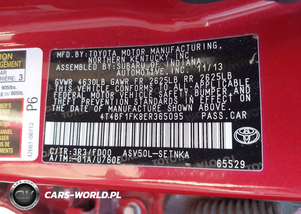 2014 Toyota Camry Le VIN:4T4BF1FK8ER365095 - 9