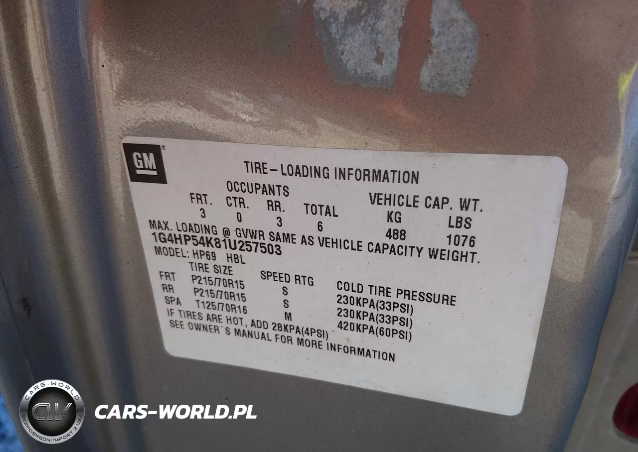 2001 Buick Lesabre Custom VIN:1G4HP54K81U257503 - 9