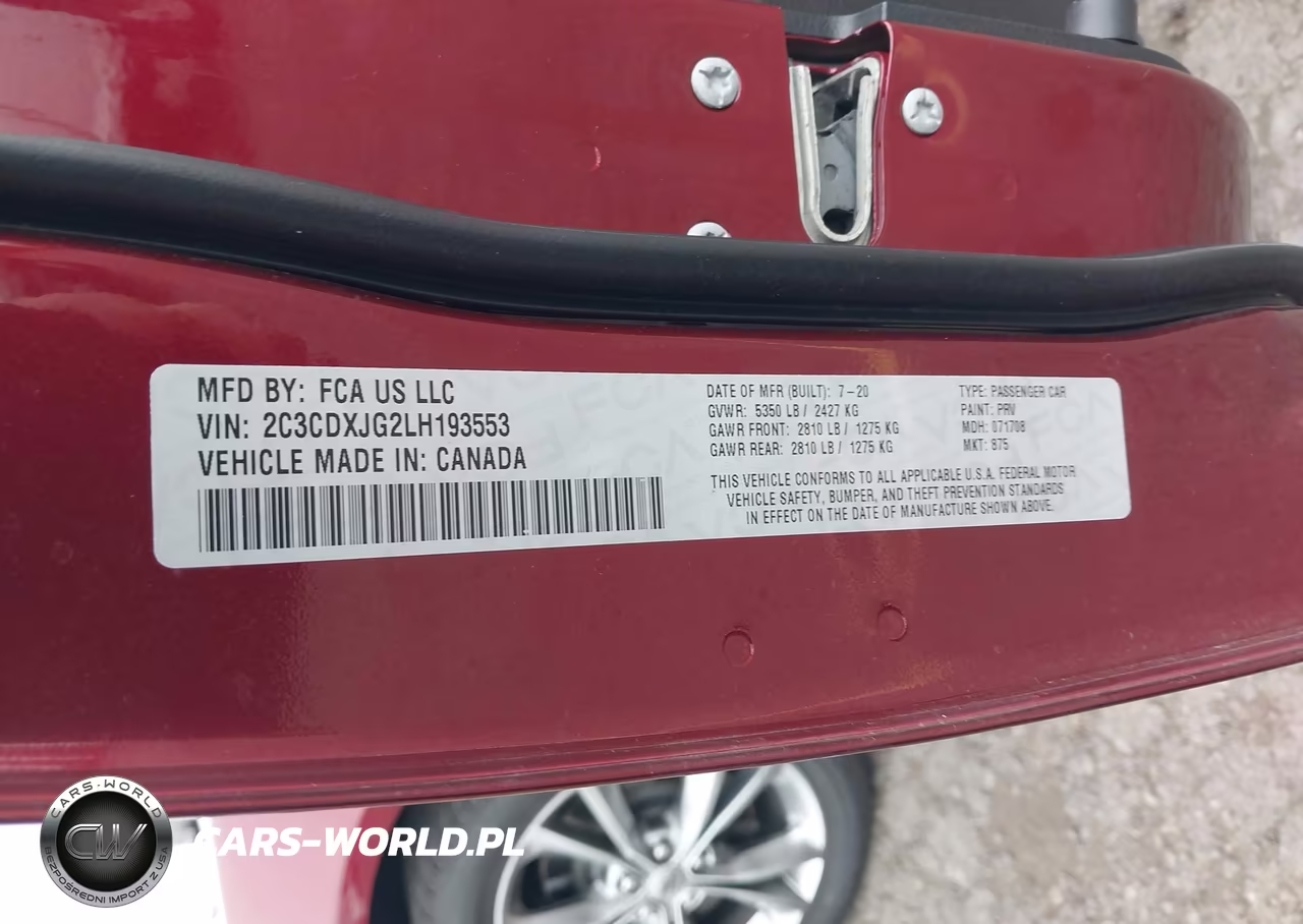 2020 Dodge Charger Sxt Awd VIN:2C3CDXJG2LH193553 - 9