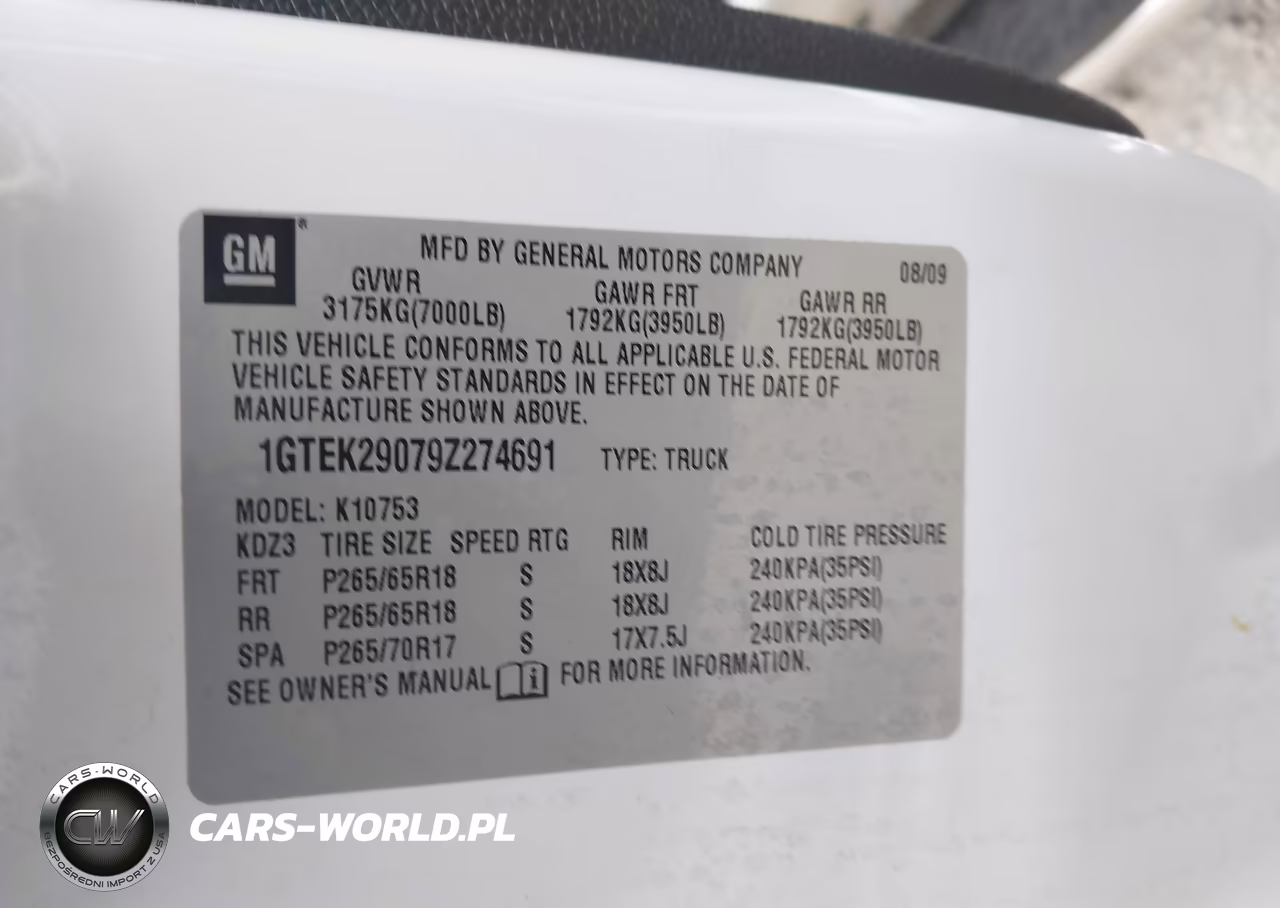 2009 GMC Sierra 1500 Sle VIN:1GTEK29079Z274691 - 9