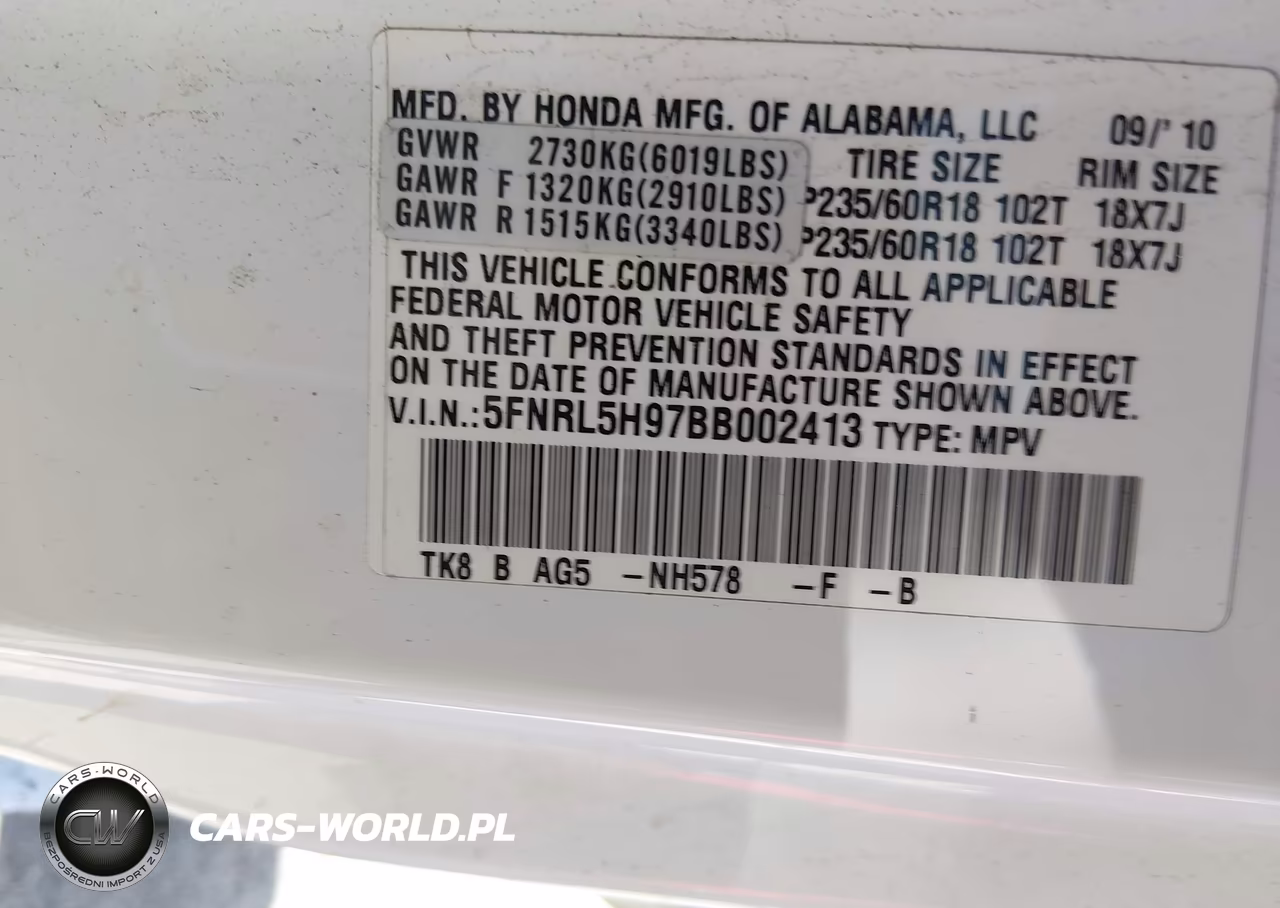 2011 Honda Odyssey Touring-Touring Elite VIN:5FNRL5H97BB002413 - 17