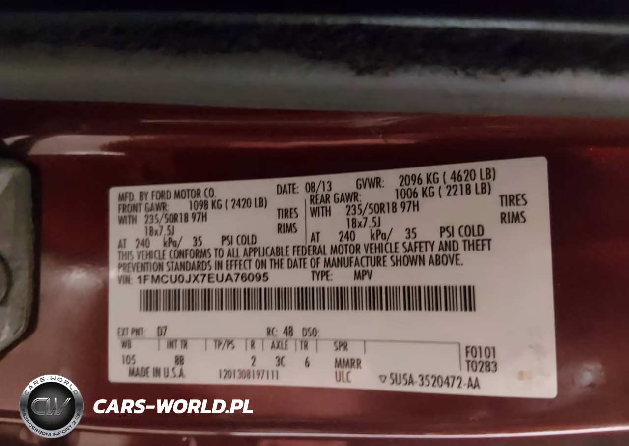 2014 Ford Escape Titanium VIN:1FMCU0JX7EUA76095 - 9