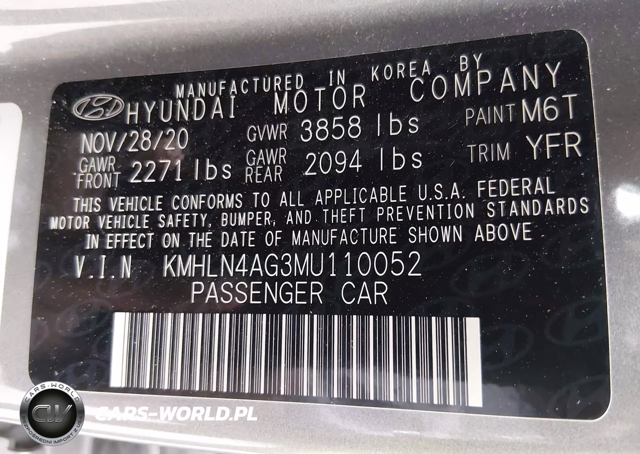 2021 Hyundai Elantra Sel VIN:KMHLN4AG3MU110052 - 9