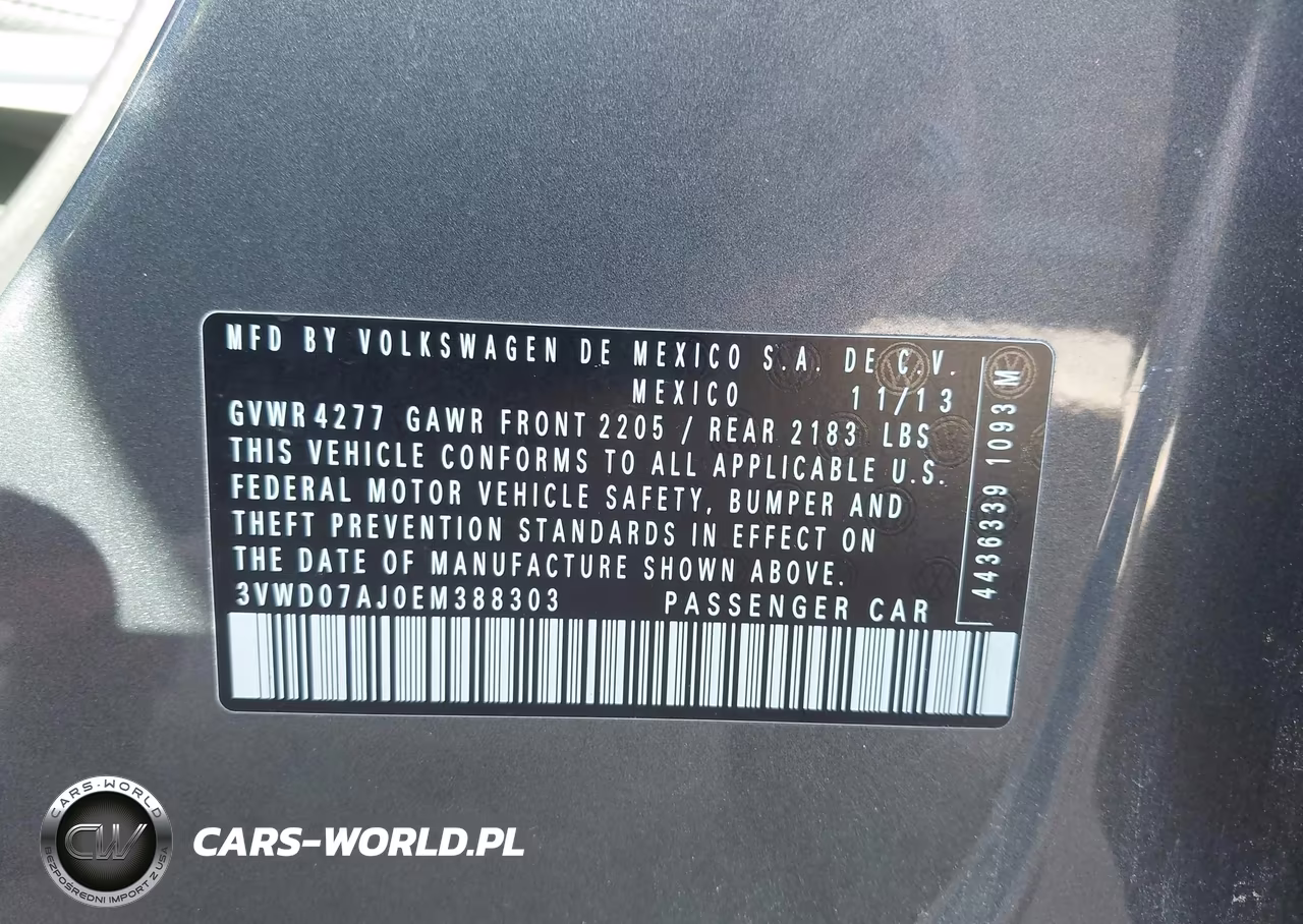 2014 Volkswagen Jetta 1.8T Se VIN:3VWD07AJ0EM388303 - 9