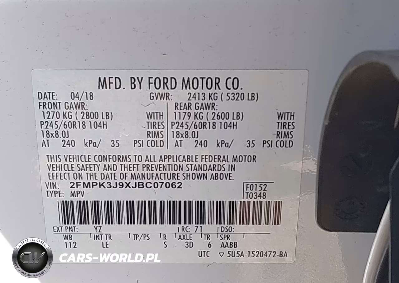 2018 Ford Edge Sel VIN:2FMPK3J9XJBC07062 - 9