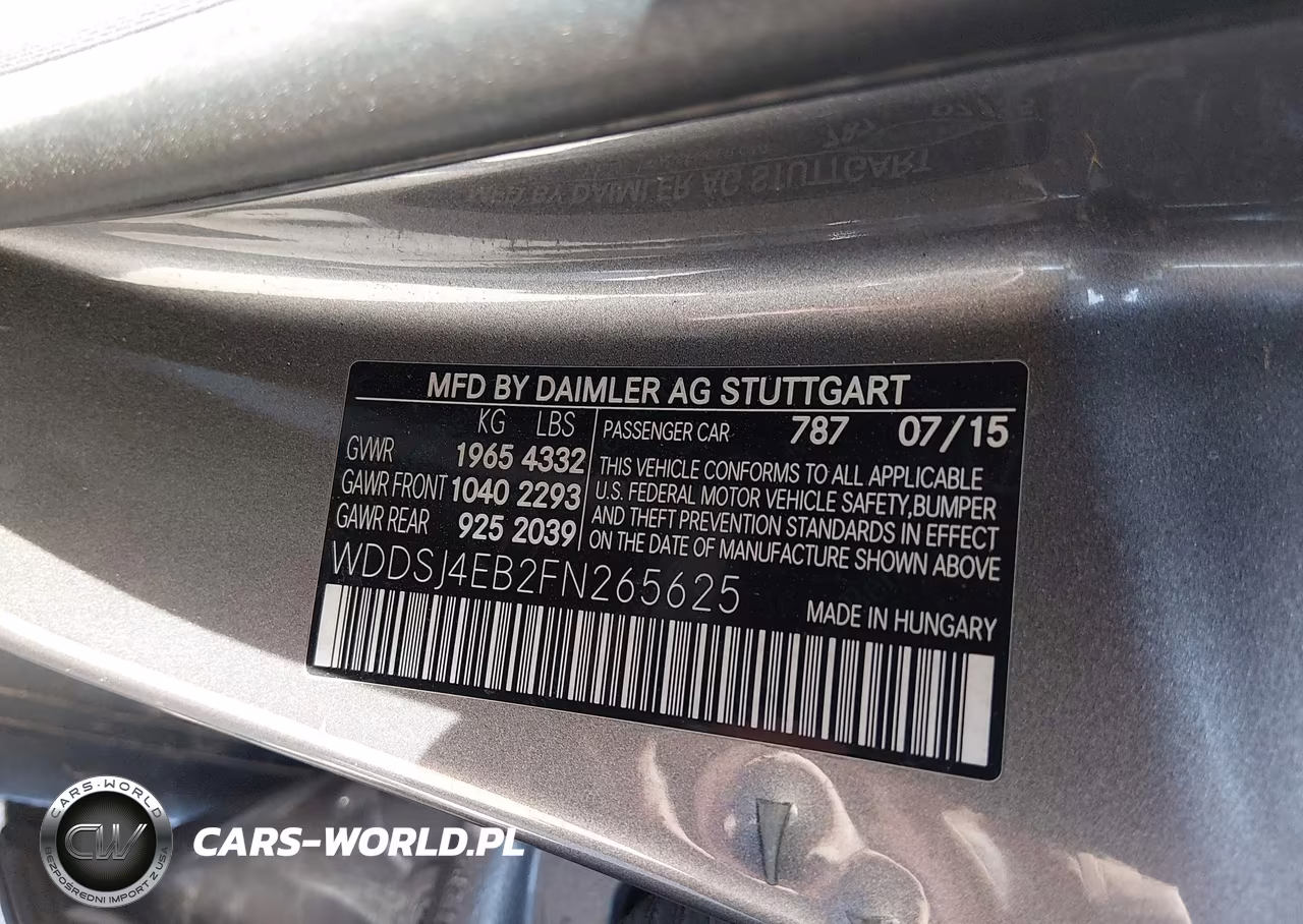 2015 Mercedes-Benz Cla 250 VIN:WDDSJ4EB2FN265625 - 9