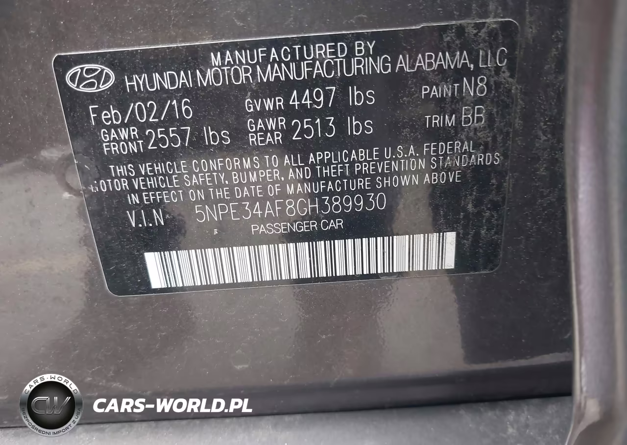 2016 Hyundai Sonata Limited VIN:5NPE34AF8GH389930 - 9