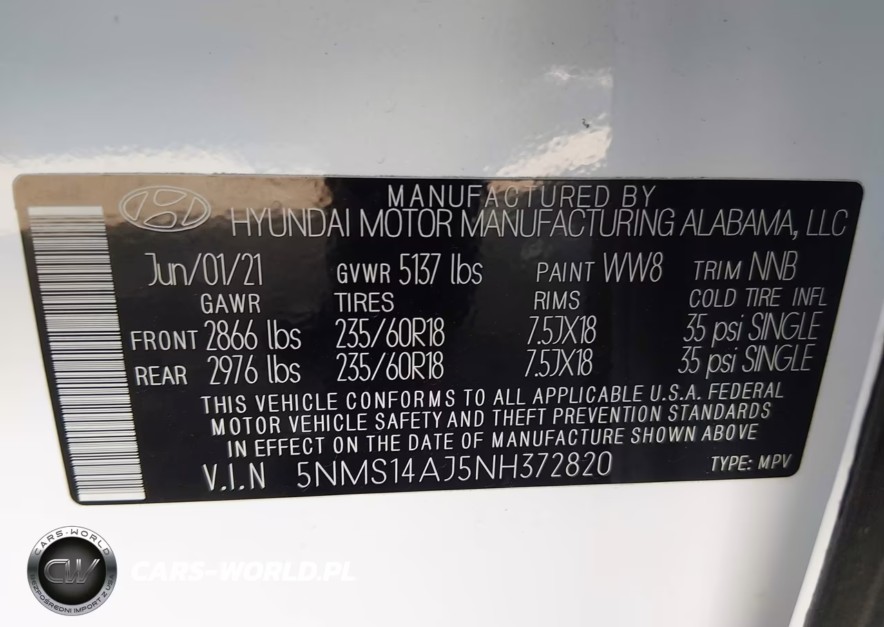 2022 Hyundai Santa Fe Se VIN:5NMS14AJ5NH372820 - 9