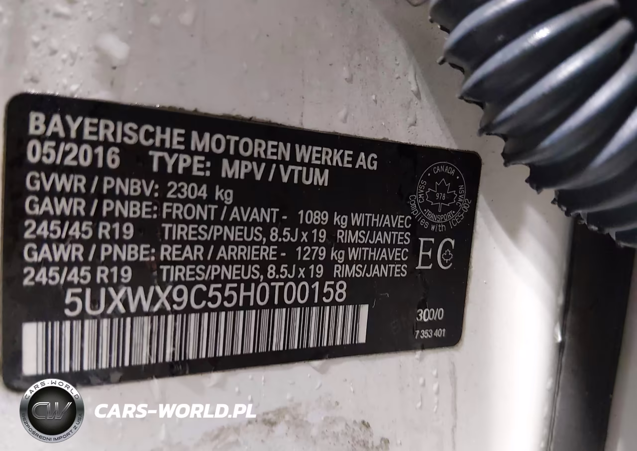 2017 BMW X3 xDrive28I VIN:5UXWX9C55H0T00158 - 9
