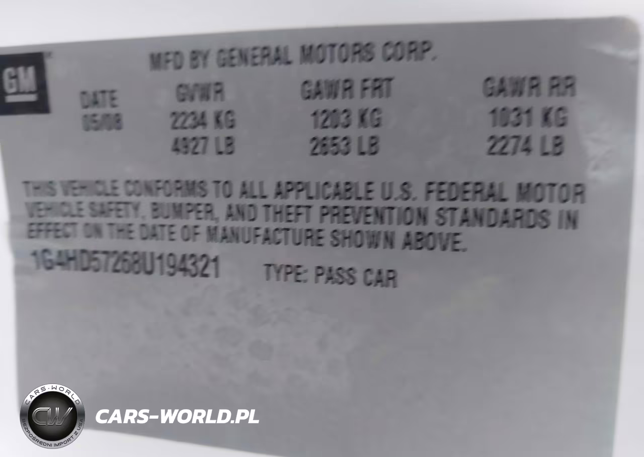 2008 Buick Lucerne Cxl VIN:1G4HD57268U194321 - 9