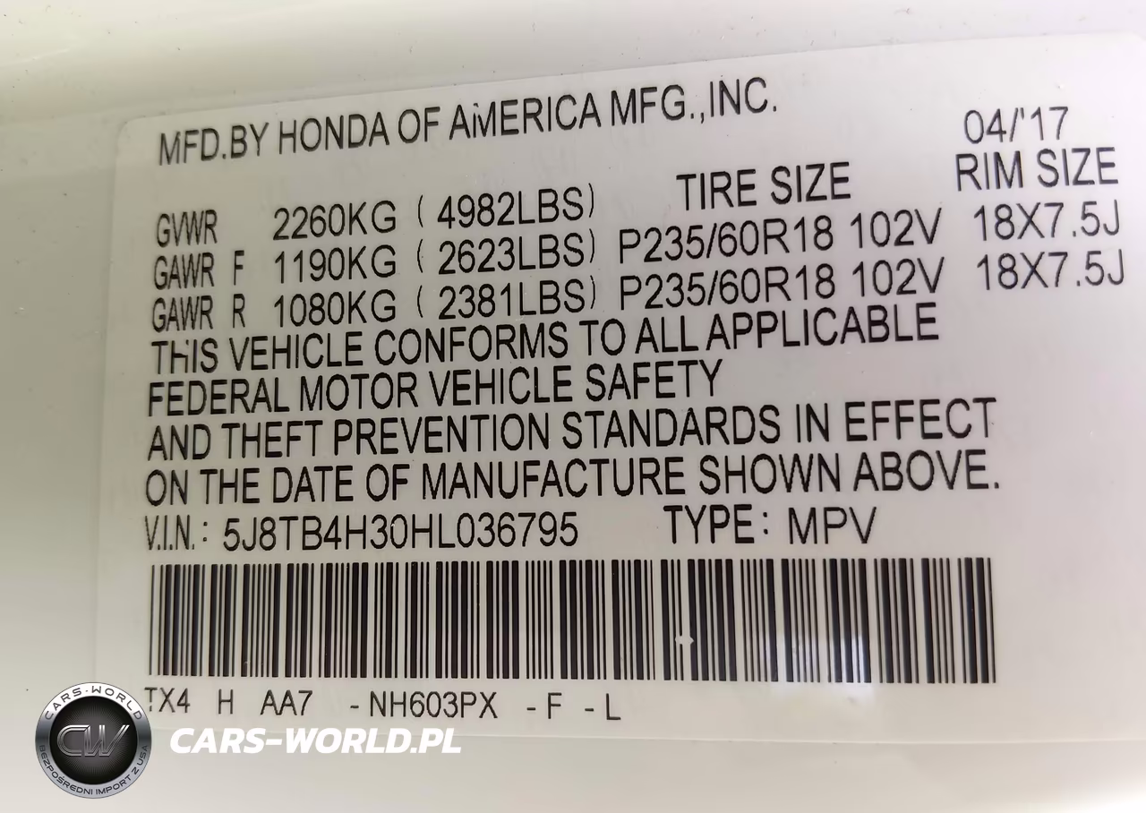 2017 Acura Rdx Acurawatch Plus Package VIN:5J8TB4H30HL036795 - 9