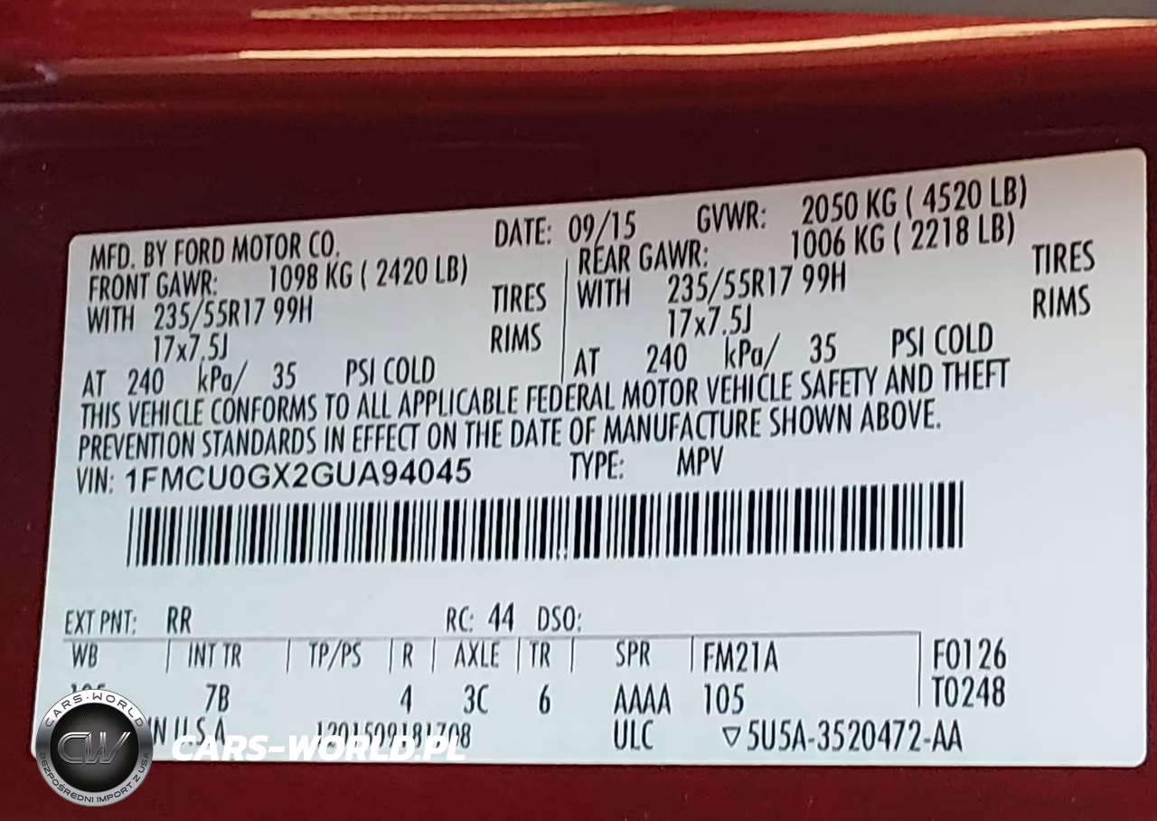 2016 Ford Escape Se VIN:1FMCU0GX2GUA94045 - 9