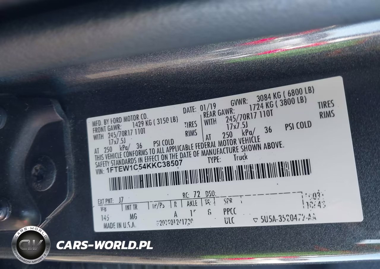 2019 Ford F-150 Xlt VIN:1FTEW1C54KKC38507 - 9