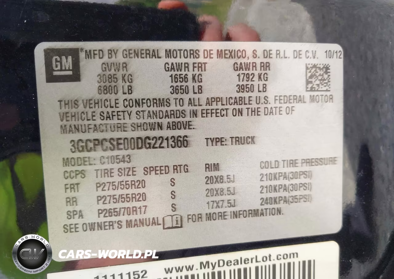 2013 Chevrolet Silverado 1500 Lt VIN:3GCPCSE00DG221366 - 9