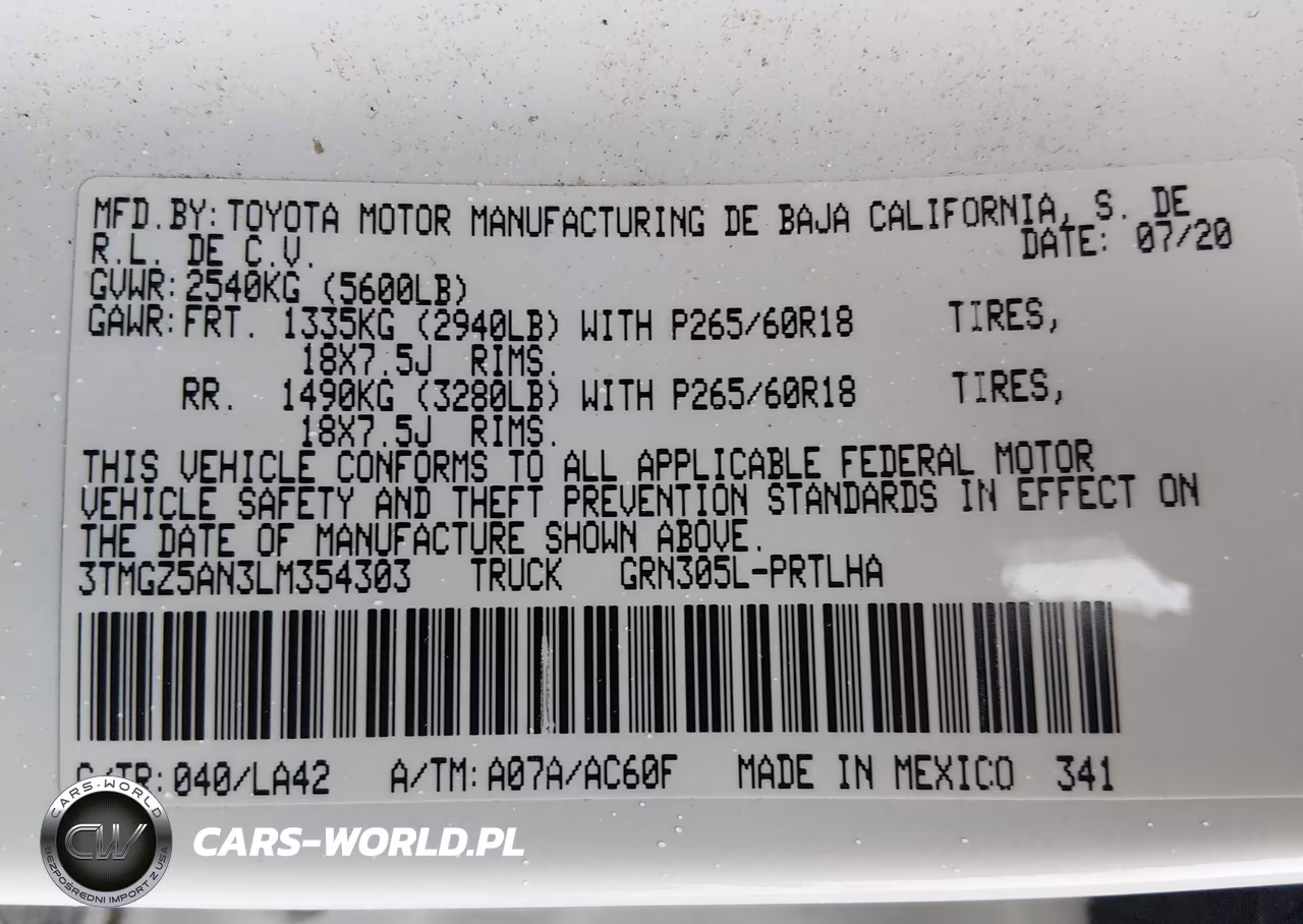 2020 Toyota Tacoma Limited VIN:3TMGZ5AN3LM354303 - 9
