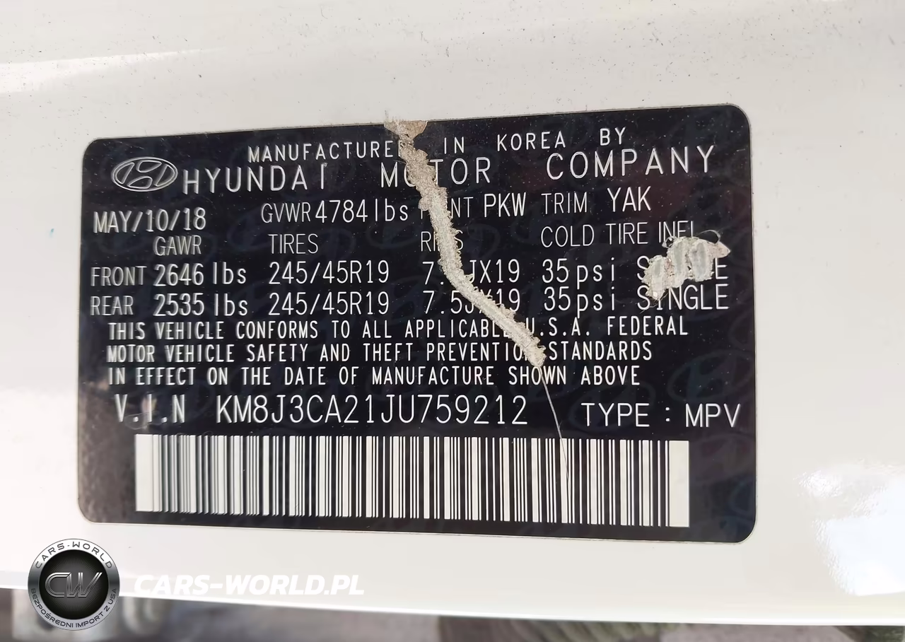 2018 Hyundai Tucson Limited VIN:KM8J3CA21JU759212 - 9