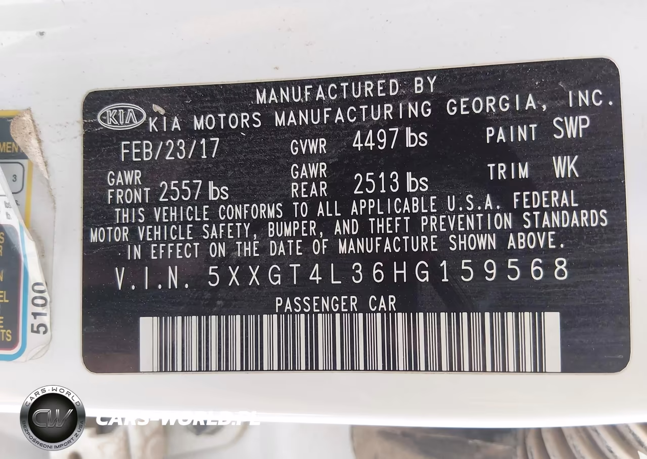 2017 Kia Optima Lx VIN:5XXGT4L36HG159568 - 9