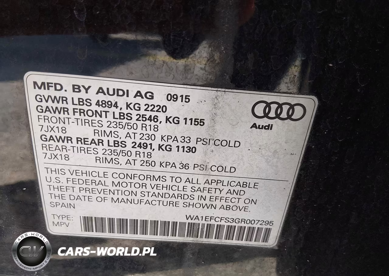 2016 Audi Q3 2.0T Premium Plus VIN:WA1EFCFS3GR007295 - 9