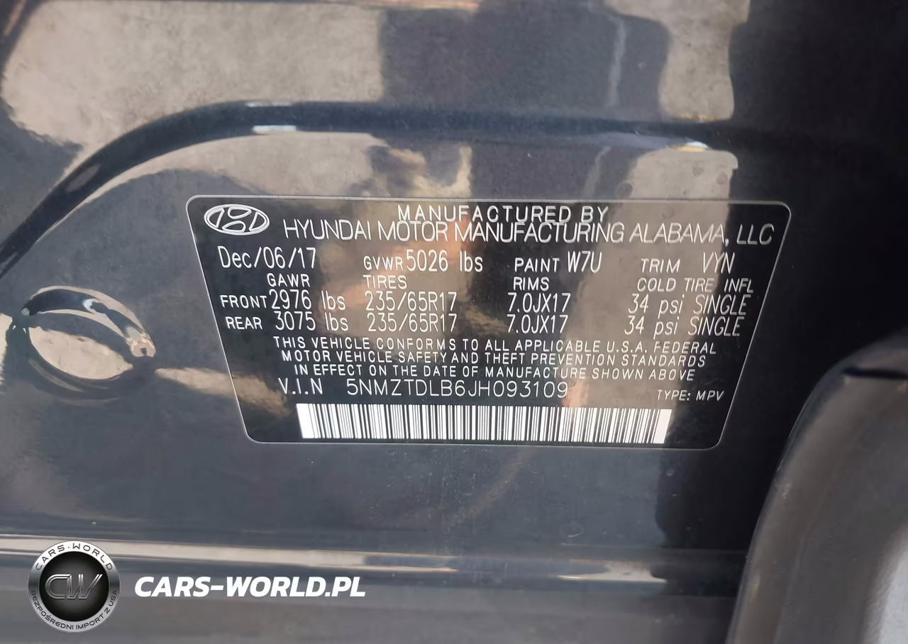 2018 Hyundai Santa Fe Sport 2.4L VIN:5NMZTDLB6JH093109 - 9