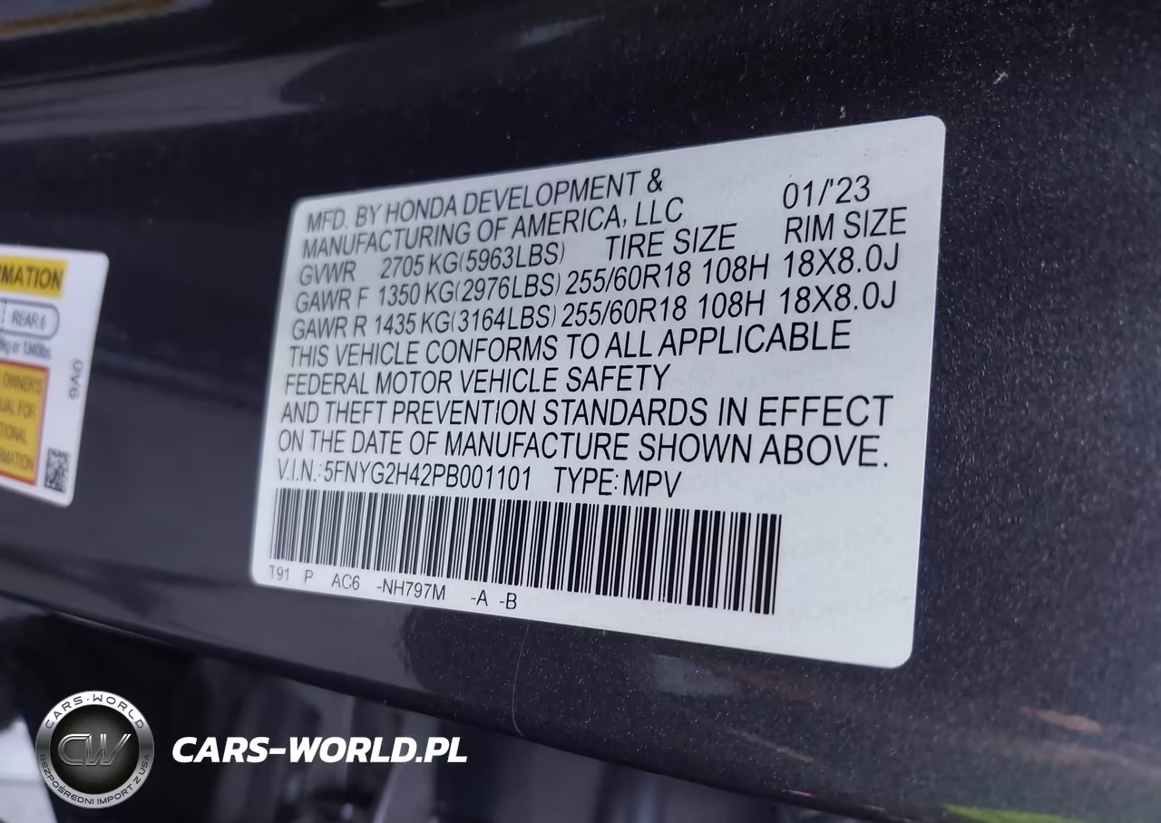2023 Honda Pilot 2Wd Ex-L 8 Passenger VIN:5FNYG2H42PB001101 - 9