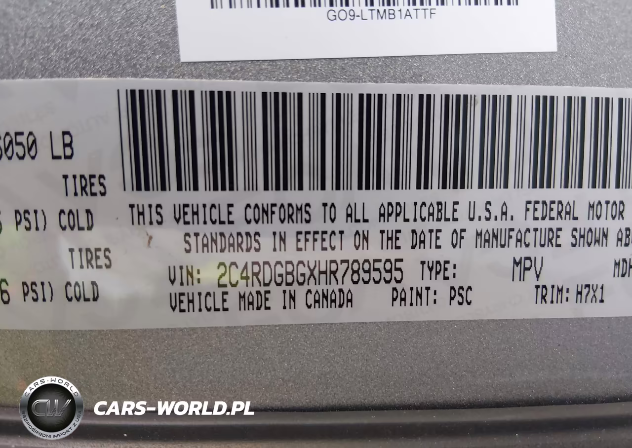 2017 Dodge Grand Caravan Se VIN:2C4RDGBGXHR789595 - 9