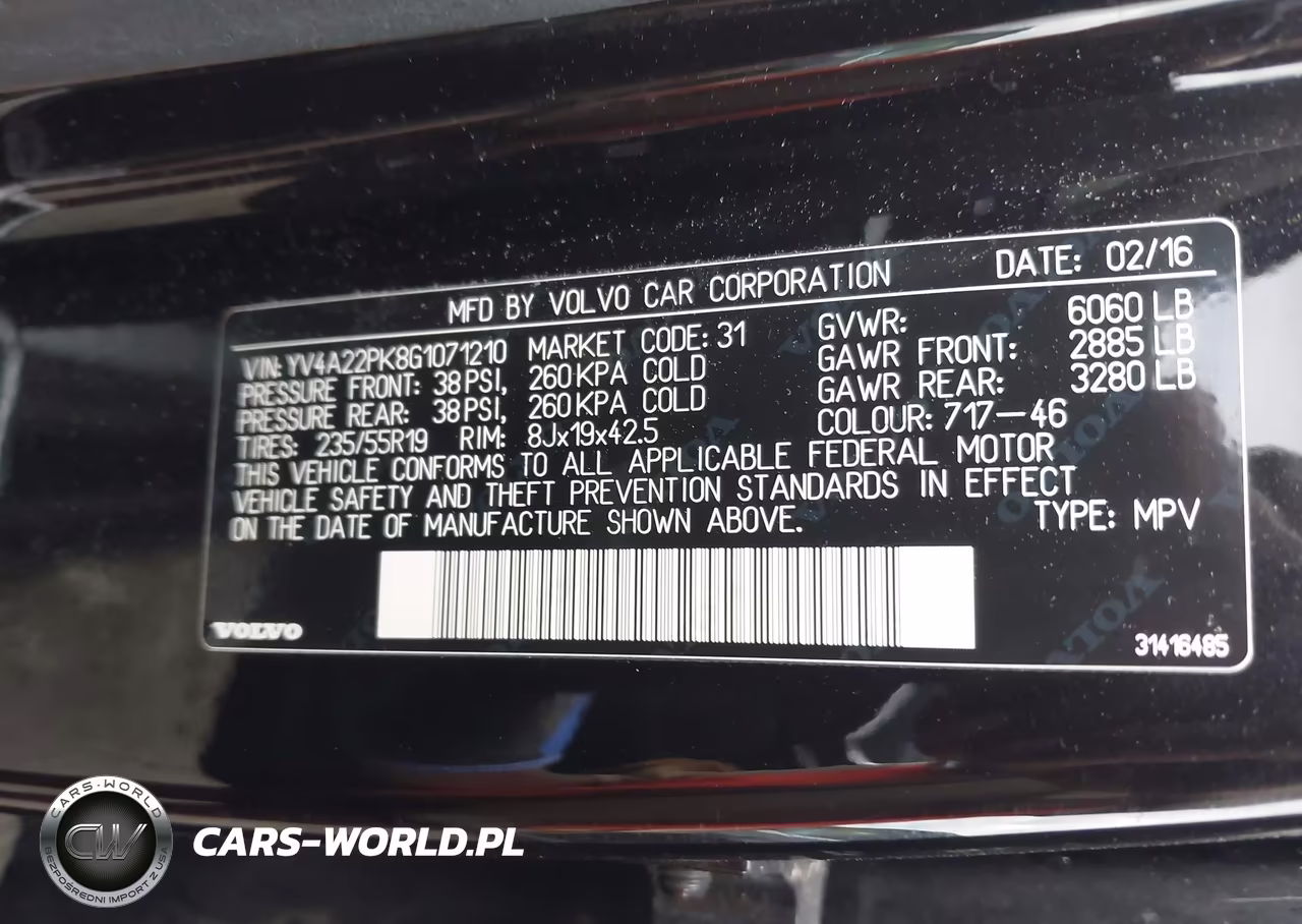 2016 Volvo Xc90 T6 Momentum VIN:YV4A22PK8G1071210 - 9