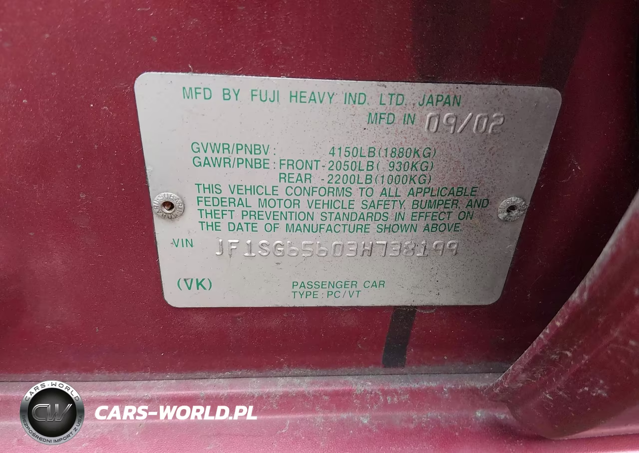 2003 Subaru Forester Xs VIN:JF1SG65603H738199 - 9