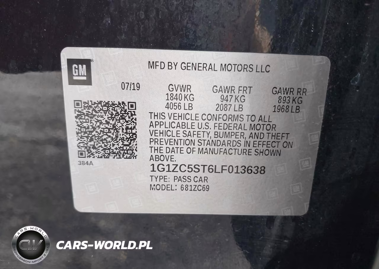 2020 Chevrolet Malibu Fwd 1Fl VIN:1G1ZC5ST6LF013638 - 9