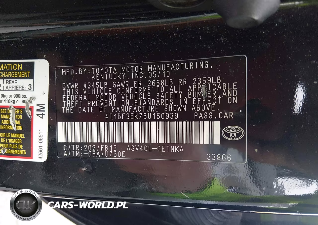 2011 Toyota Camry VIN:4T1BF3EK7BU150939 - 9