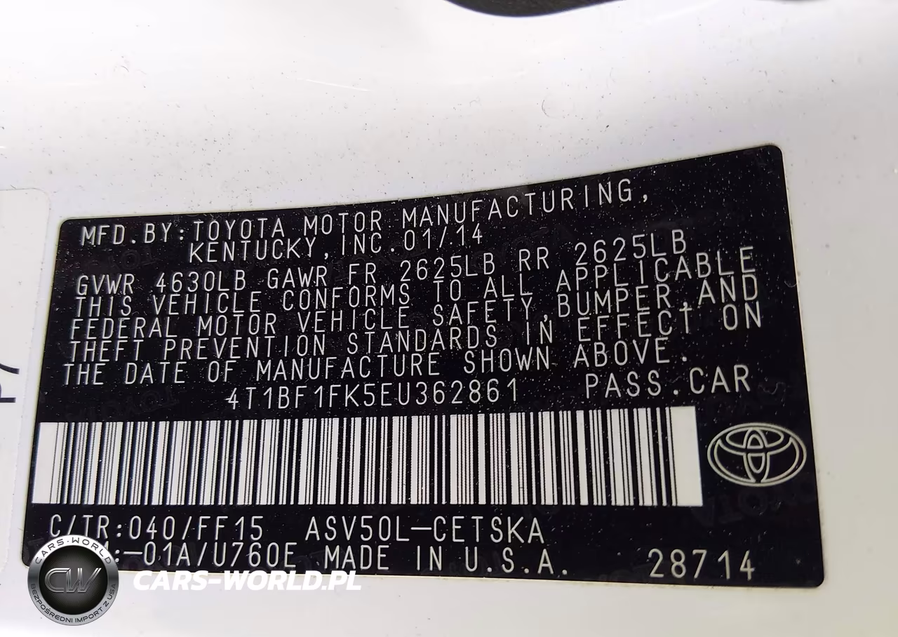 2014 Toyota Camry Se VIN:4T1BF1FK5EU362861 - 9