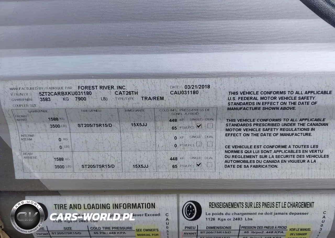 2019 Coachmen Catalina VIN:5ZT2CARBXKU031180 - 9