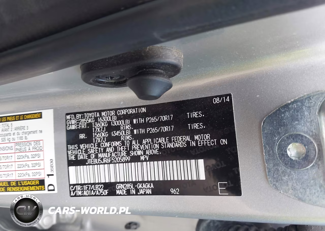 2015 Toyota 4Runner Sr5 Premium VIN:JTEBU5JR6F5205899 - 9