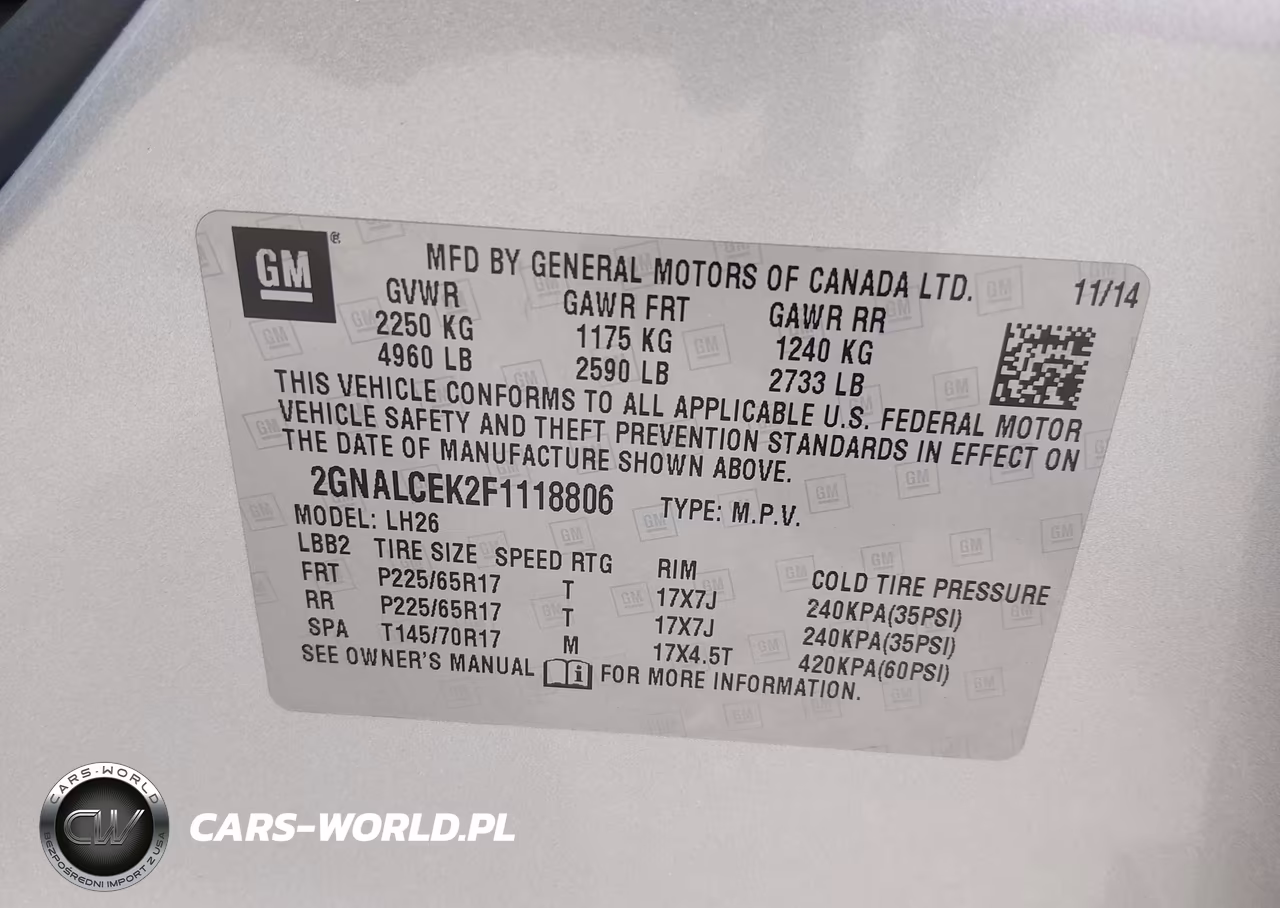 2015 Chevrolet Equinox 2Lt VIN:2GNALCEK2F1118806 - 9