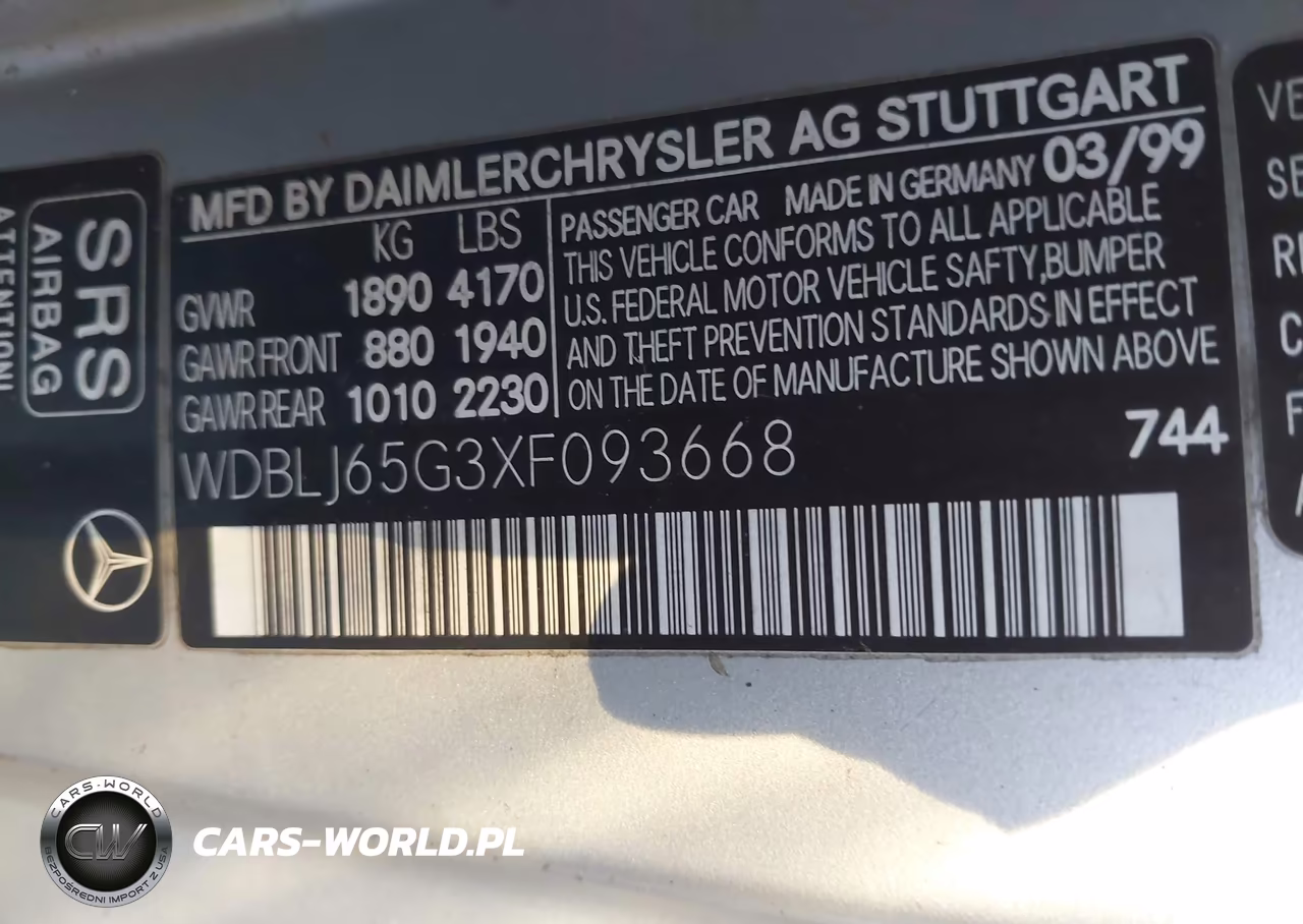 1999 Mercedes-Benz Clk 320 VIN:WDBLJ65G3XF093668 - 9
