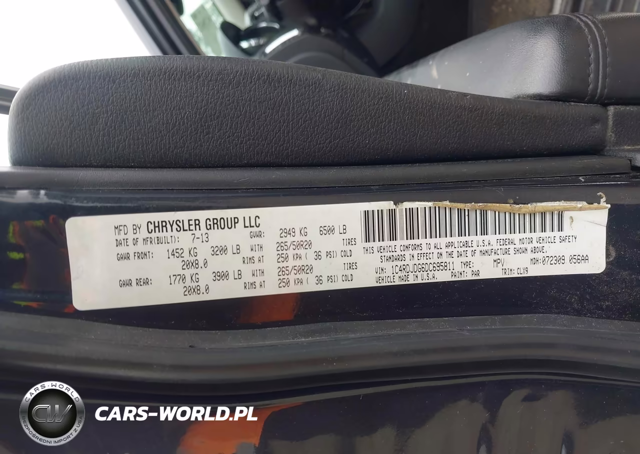 2013 Dodge Durango Crew VIN:1C4RDJDG6DC695811 - 9