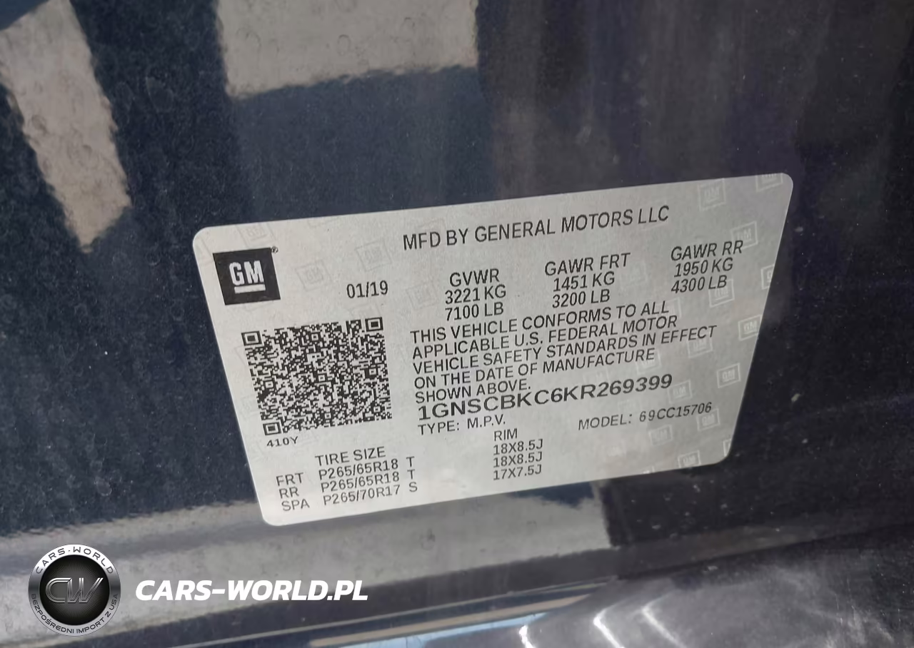 2019 Chevrolet Tahoe Lt VIN:1GNSCBKC6KR269399 - 9