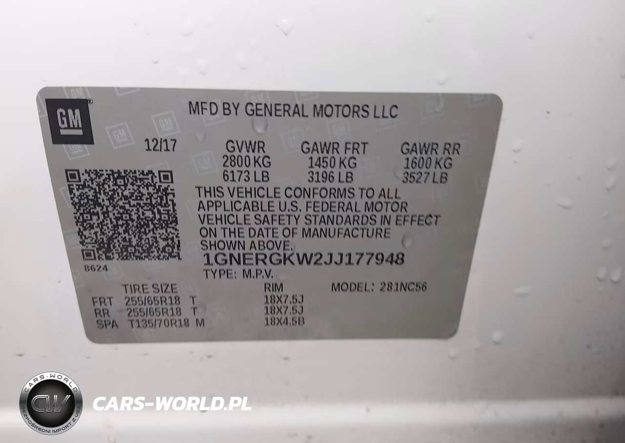 2018 Chevrolet Traverse 1Lt VIN:1GNERGKW2JJ177948 - 9