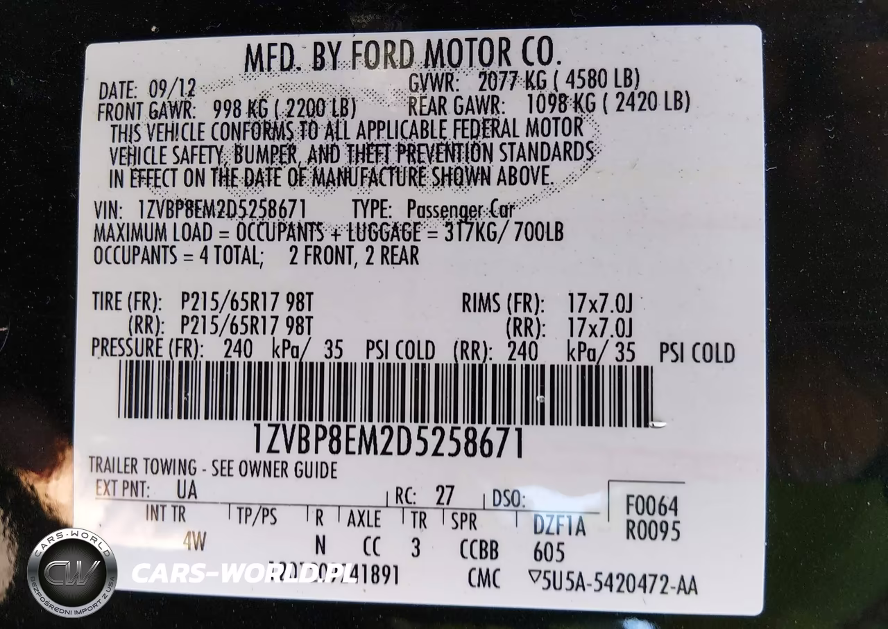 2013 Ford Mustang V6 Premium VIN:1ZVBP8EM2D5258671 - 9
