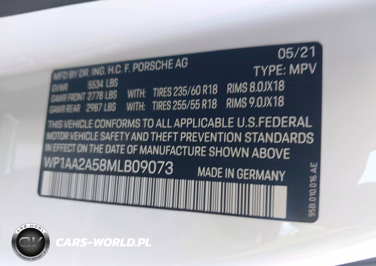 2021 Porsche Macan VIN:WP1AA2A58MLB09073 - 9
