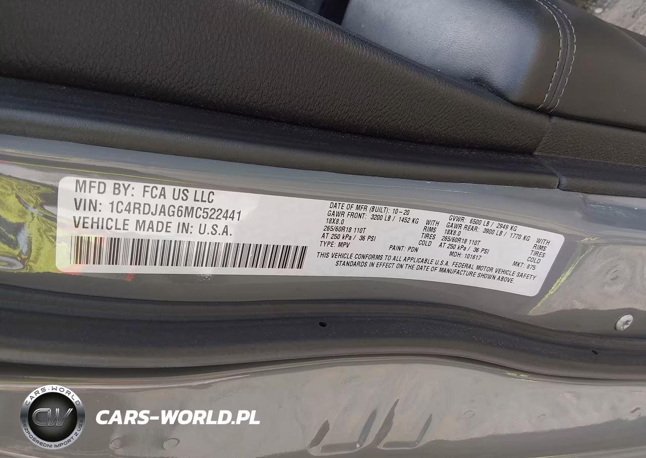 2021 Dodge Durango Sxt VIN:1C4RDJAG6MC522441 - 9