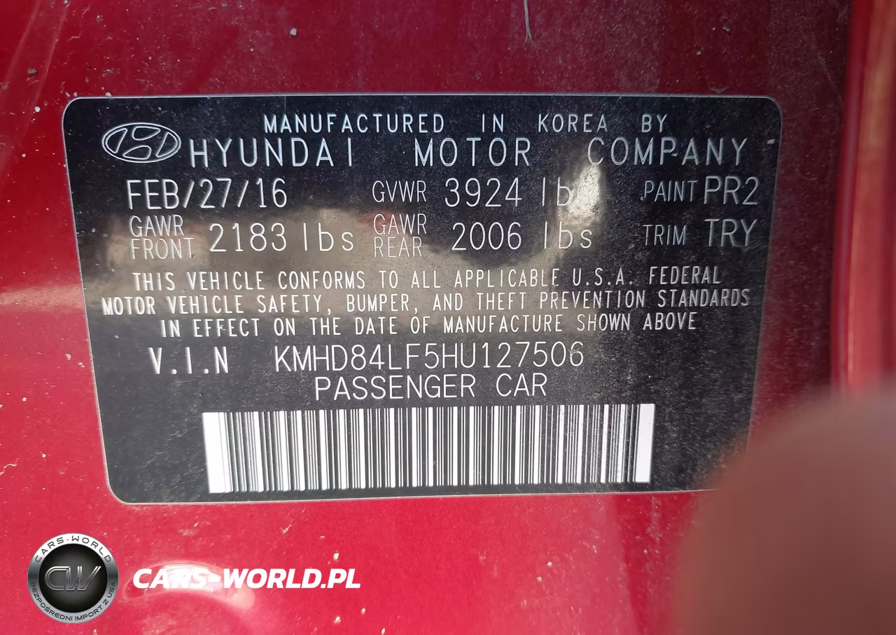 2017 Hyundai Elantra Limited VIN:KMHD84LF5HU127506 - 9