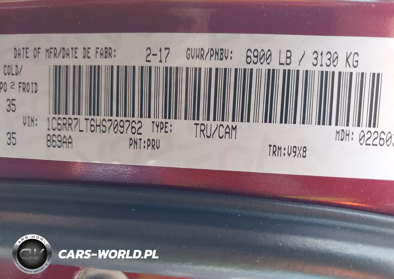 2017 Ram 1500 Slt VIN:1C6RR7LT6HS709762 - 9