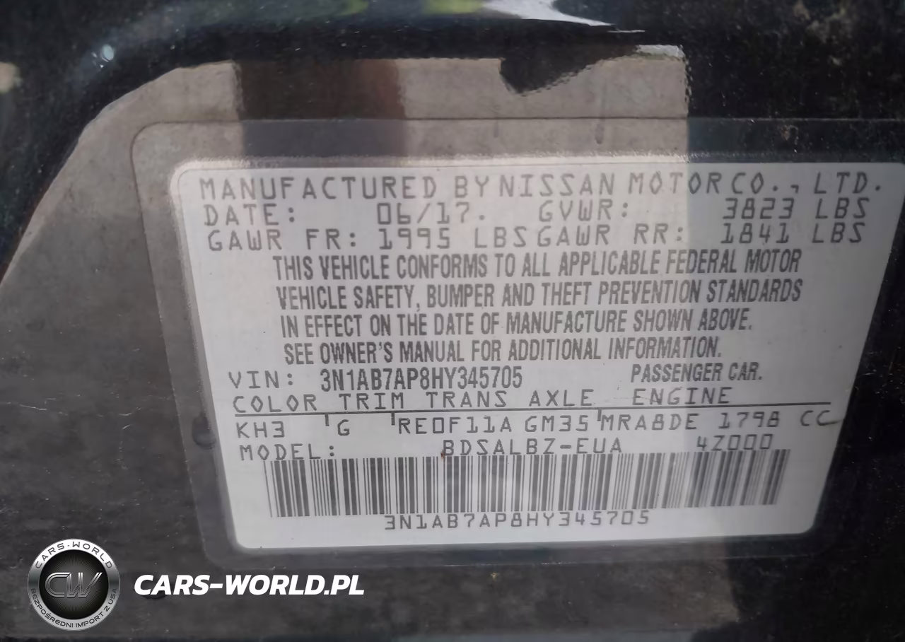 2017 Nissan Sentra S VIN:3N1AB7AP8HY345705 - 9