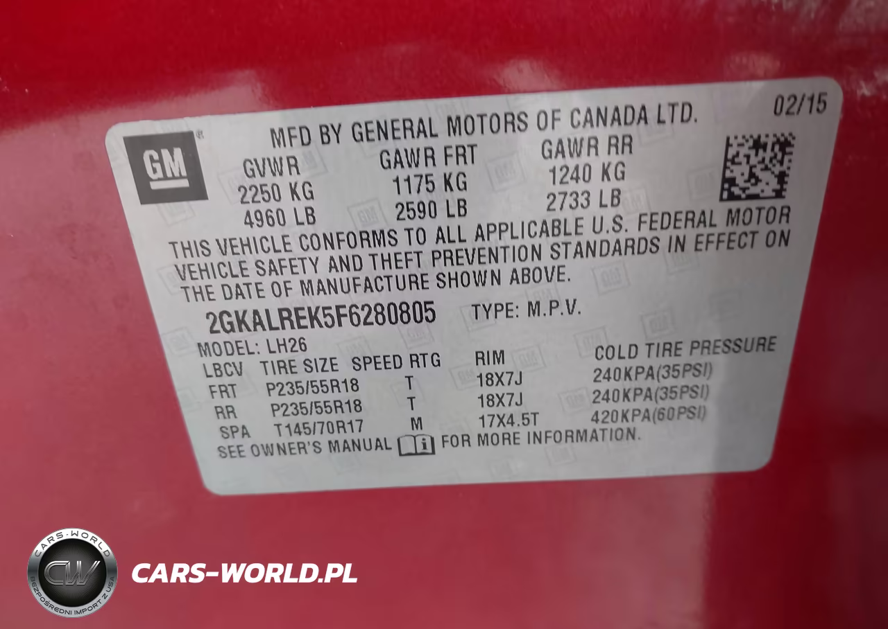 2015 GMC Terrain Sle-2 VIN:2GKALREK5F6280805 - 9