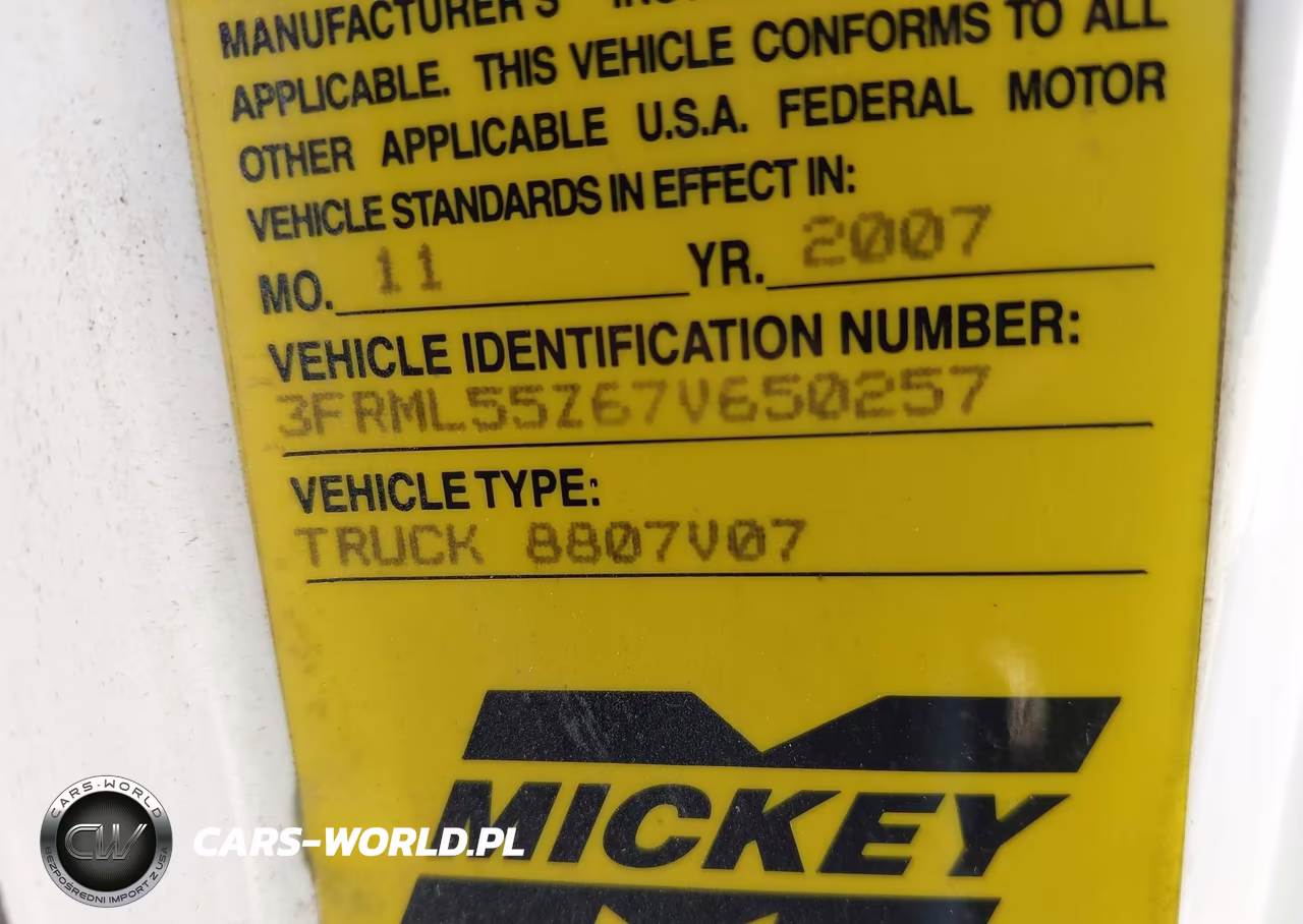 2007 Ford Lcf 655A VIN:3FRML55Z67V650257 - 8