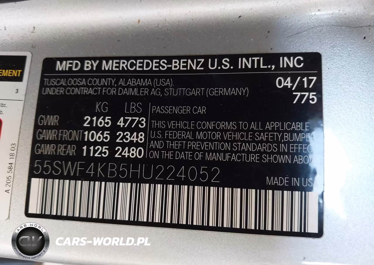 2017 Mercedes-Benz C 300 4Matic VIN:55SWF4KB5HU224052 - 9