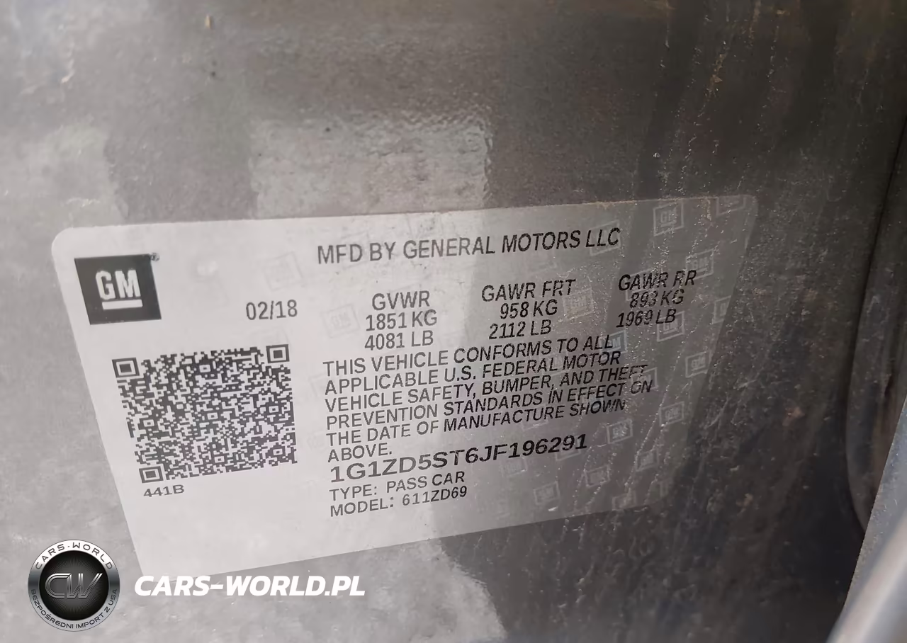 2018 Chevrolet Malibu Lt VIN:1G1ZD5ST6JF196291 - 9