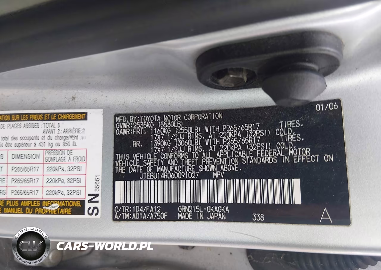 2006 Toyota 4Runner Sr5 V6 VIN:JTEBU14R060091027 - 9